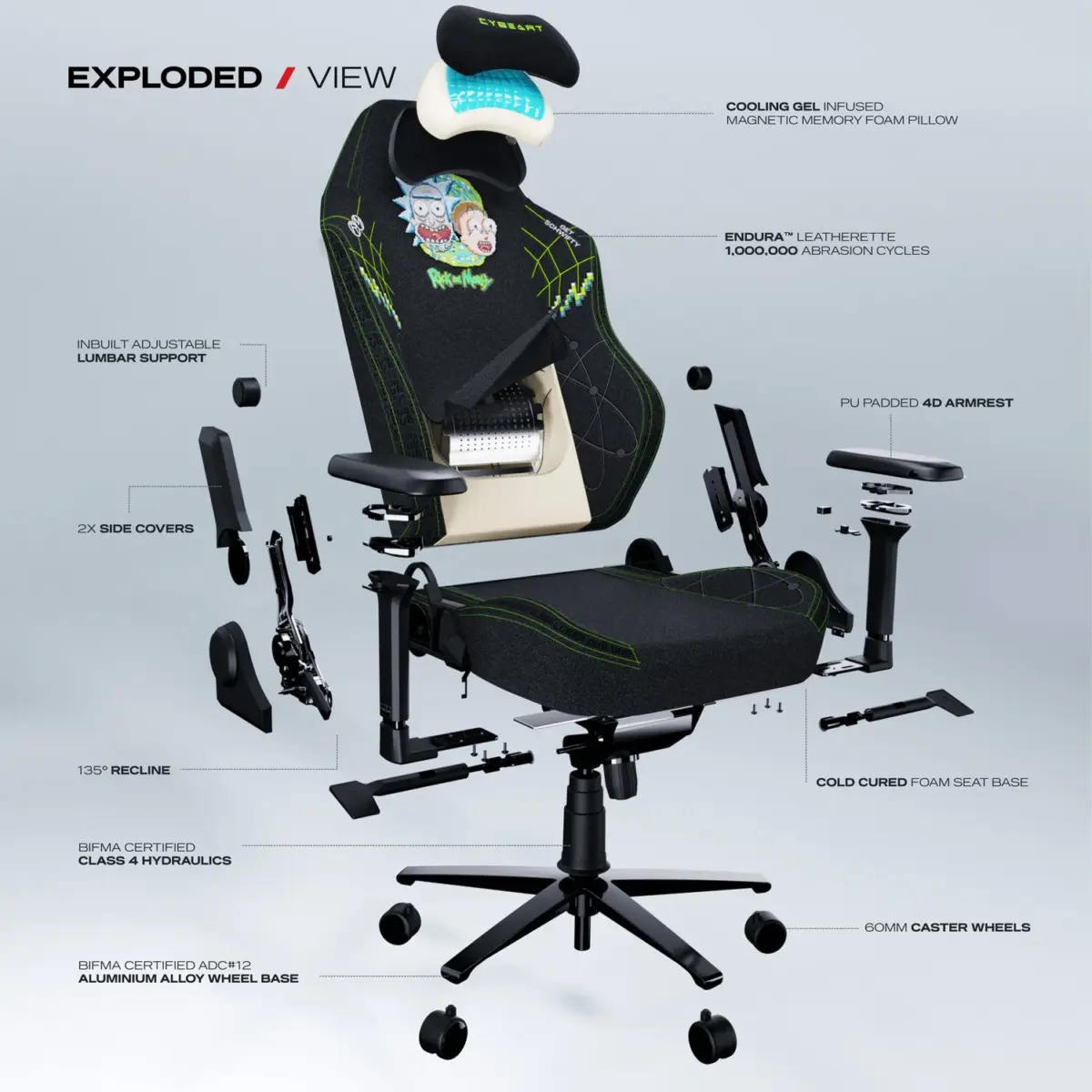 CYBEART Rick and Morty Official Licensed Edition Gaming Chair - Image 3
