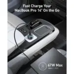 ⁦شاحن سيارة Anker 335 (مجموعة شحن بقدرة 67 واط) - أسود B2736H11⁩ - الصورة ⁦4⁩