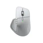 ماوس لوجيتك MX Master 4 للماك: ماوس لاسلكي عالي الأداء مزود بخاصية الرد اللمسي - أبيض فضي