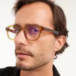 ⁦نظارة Barner Andy للحماية من الضوء الأزرق - لون Ecru Olive Combi لامع⁩ - الصورة ⁦2⁩