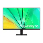 سامسونج ViewFinity S6 شاشة 32 بوصة بدقة QHD بلوحة IPS ومعدل تحديث 100 هرتز وزمن استجابة 5ms، مع تقنية الخلو من الوميض ووضع حماية العين LS32D606EAMXUE