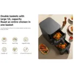 ⁦مقلاة هوائية ثنائية المنطقة من Xiaomi سعة 12 لتر المملكة المتحدة (BHR0882GB)⁩ - الصورة ⁦3⁩