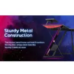 ⁦طاولة الألعاب GAMEON L-Shaped Slayer I Series (المقاس: 129×129×74 سم وسطح الطاولة 80×46 سم) - باللون الأسود⁩ - الصورة ⁦4⁩