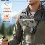 Porodo Stance Neck-Mounted Phone Holder with Hands Free Chest Tripod - Black - Image 2
