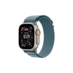 ساعة Apple Watch Ultra 3 (49 ملم)، تيتانيوم طبيعي - أزرق فاتح