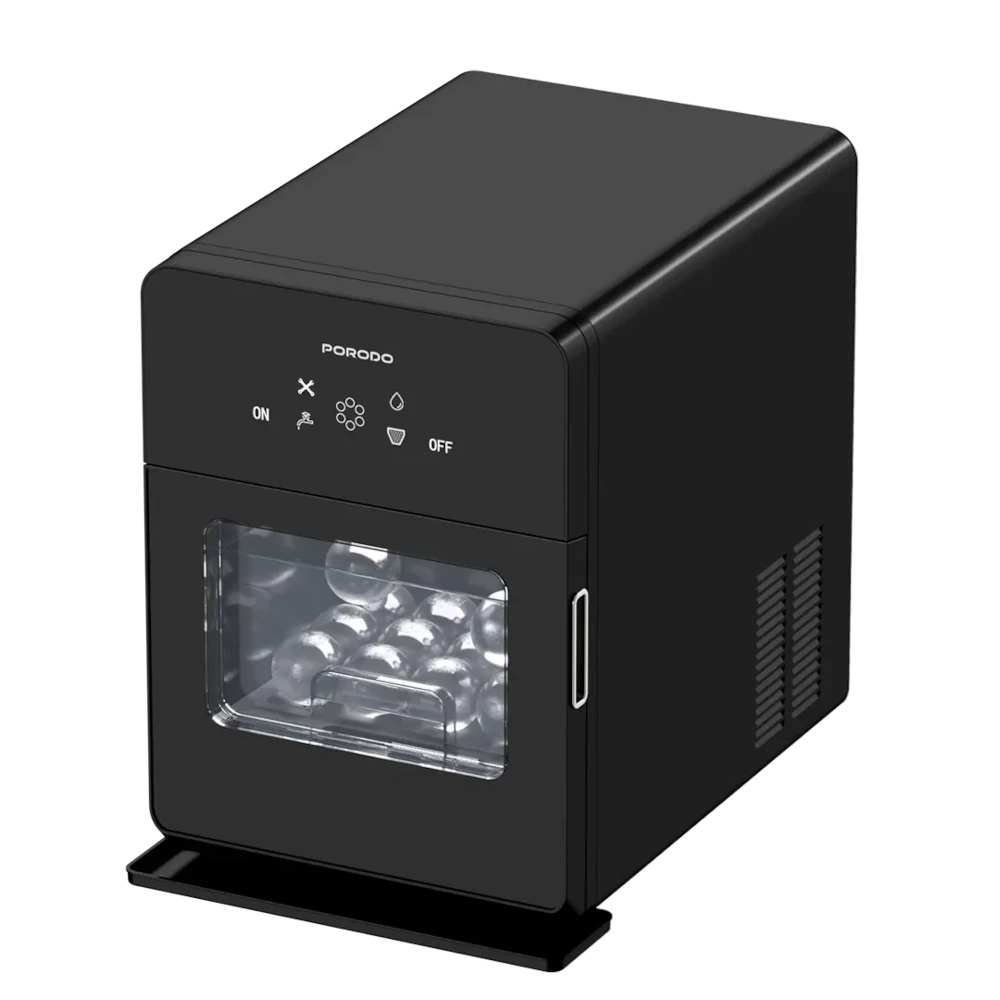 51521252 Porodo Lifestyle Sphere Ice Machine - Black - Image 1