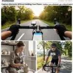 Porodo Stance Neck-Mounted Phone Holder with Hands Free Chest Tripod - Black - Image 3