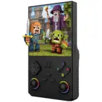 Porodo gaming 4" square display retro handheld game console- black