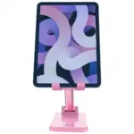 Porodo Desktop Phone & Tablet Stand with Adjustable Telescopic Rod - Pink - Image 2