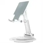 Porodo foldable phone & tablet desk stand adjustable telescopic rod - white