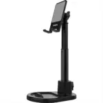 Porodo multi-angle dock phone & tablet stand with adjustable telescopic rod - black - Image 2