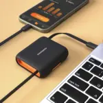 Porodo Multi-Functional Travel Data Cable Set - Orange - Image 2